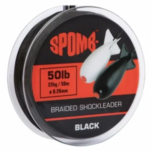 Spomb Braided Leader 0,26mm 50m 20kg Black (DBL002)