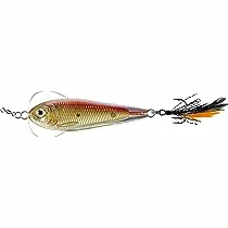 LiveTarget Flutter Shad (Jigging Spoon) Gold Red 60mm 21g (FSJ60SK223)