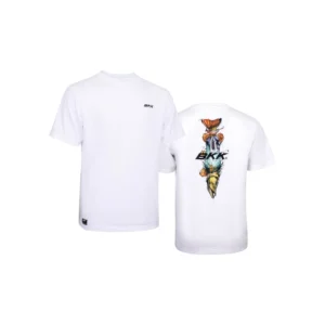 BKK SHORT SLEEVE CASUAL SHIRT - PIKE MAJICA KRATKIH RUKAVA BIJELA SA SLIKOM ŠTUKE