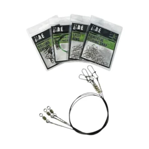 MATE WIRE LEADER 1X7 ROLLING SWIVEL AND NICE SNAP BLACK SAJLICE