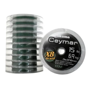 Okuma Ceymar Braid 8nitna 100m 0.148mm Green Color upredena struna za ribolov