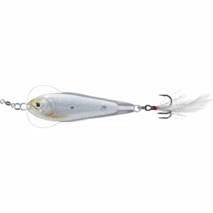 LiveTarget Flutter Shad (Jigging Spoon) Silver Pearl 60mm 21g (FSJ60SK134)