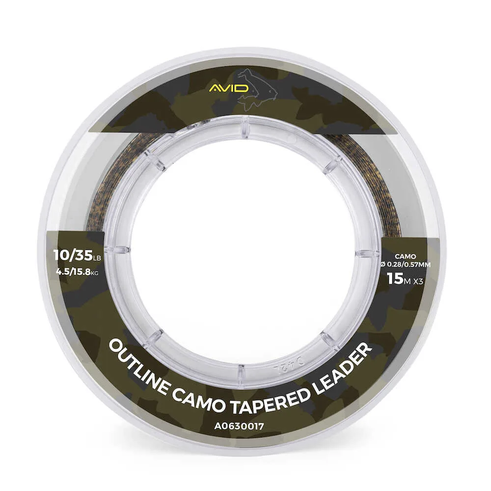 AVID CARP Outline Camo Tapered Leader 10Lb-35Lb (A0630017)