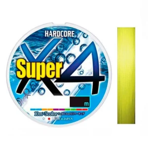 H4491-Y HARDCORE SUPER X4 150m #2.5 Hi-Vis Yellow 16.0kg (0.27mm)