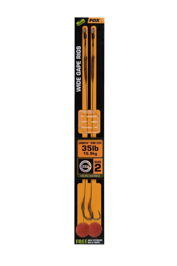 CCR177 Fox Edges Wide Gape 6 - 20lb Camotex Semi Stiff x 2