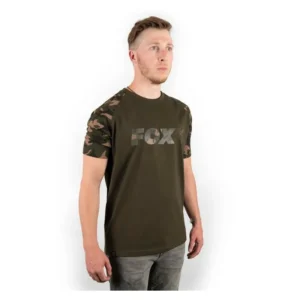 Fox Camo/Khaki Chest Print T-Shirt #L (CFX015)