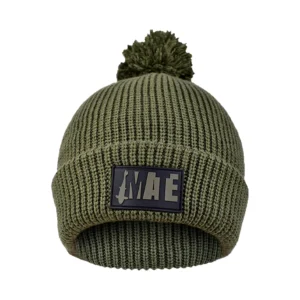 MATE Beanie Green With Rubber Label