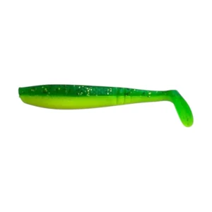 CL9124Cline Thin Shad Paddletail 10cm UV Green/Lime Silikonsk varalice
